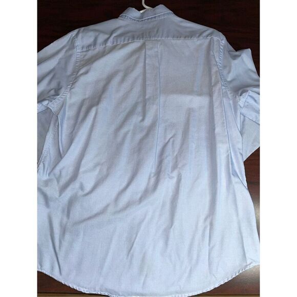 Saddlebred Easy Care Oxford Blue Mens Button Up Long Sleeve Size 16.5 Neck - Picture 6 of 10